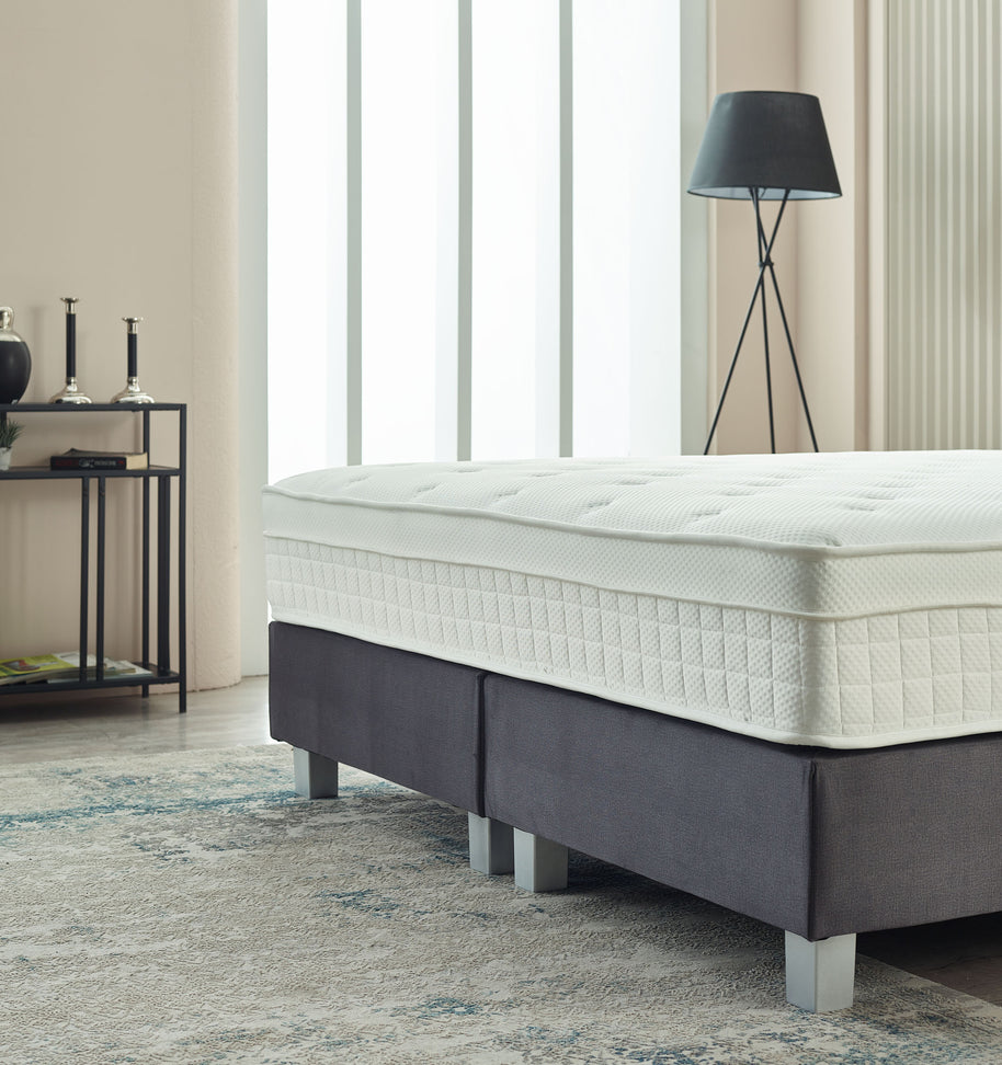 Boxspring Vida Fluweel Antraciet 140x200