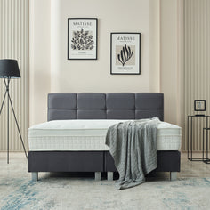 Boxspring Vida Fluweel Antraciet 140x200