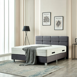 Boxspring Vida Fluweel Antraciet 140x200
