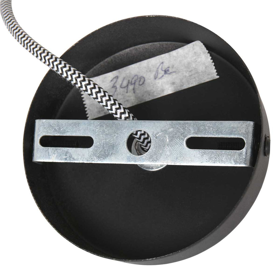 Zwart met blankhouten hanglamp Maze 3490BE rond 46 cm