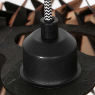 Zwart met blankhouten hanglamp Maze 3490BE rond 46 cm