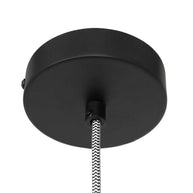 Zwart met blankhouten hanglamp Maze 3490BE rond 46 cm