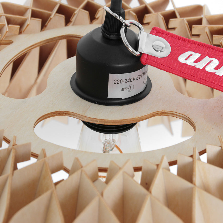 Blankhouten hanglamp Maze 3490E 46 cm