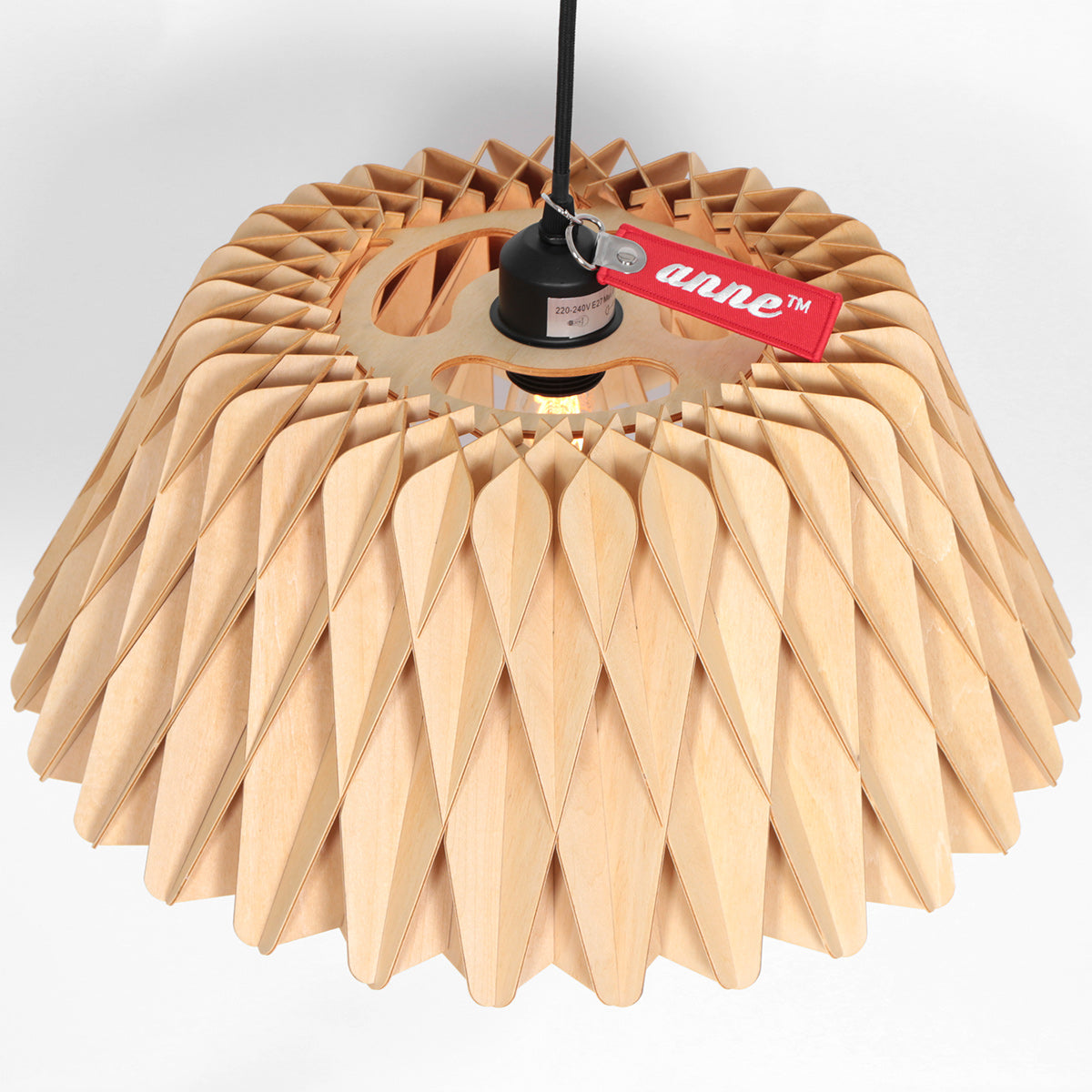 Blankhouten hanglamp Maze 3490E 46 cm