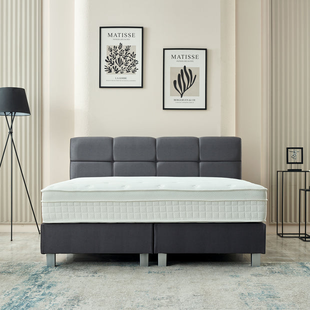 Boxspring Vida Fluweel Antraciet 180x200