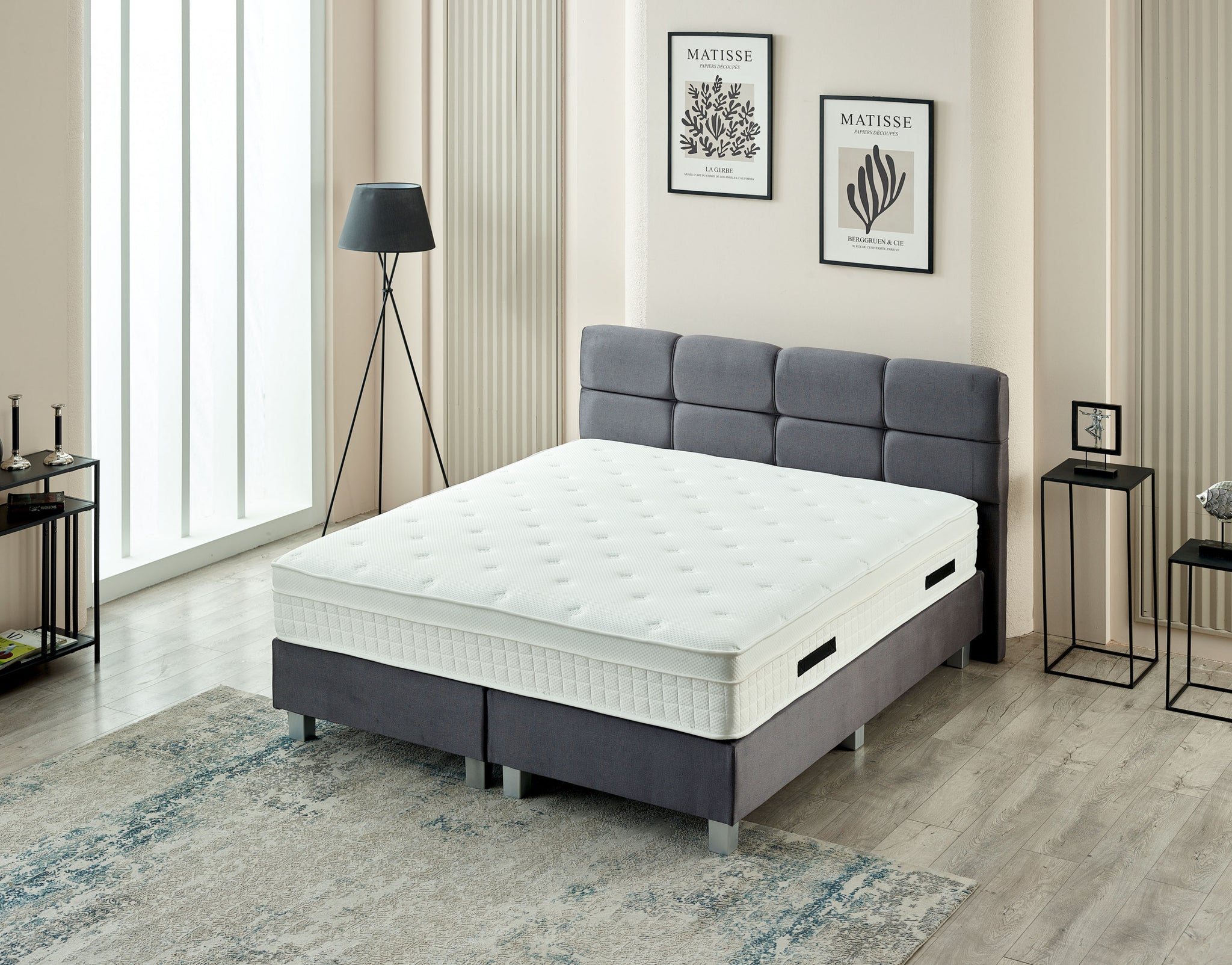 Boxspring Vida Fluweel Antraciet 180x200