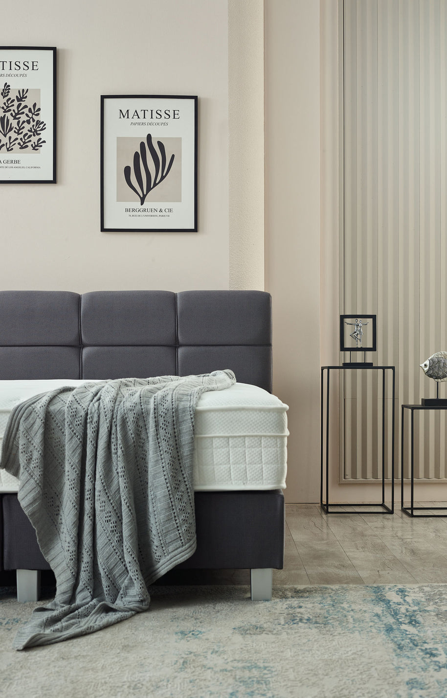 Boxspring Vida Fluweel Antraciet 180x200