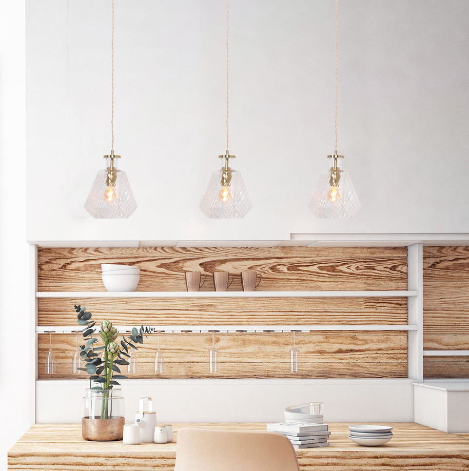 Hanglamp Grazio Glas 3492ME Messing met E14-fitting