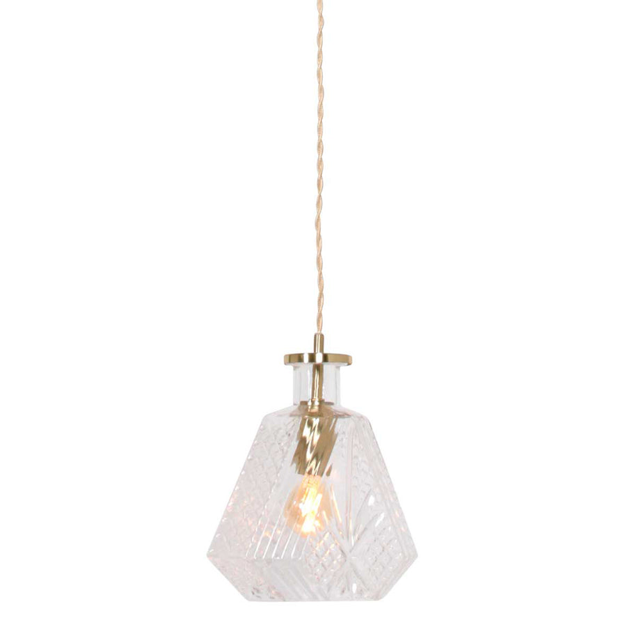 Hanglamp Grazio Glas 3492ME Messing met E14-fitting