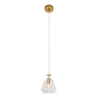 Hanglamp Grazio Glas 3492ME Messing met E14-fitting