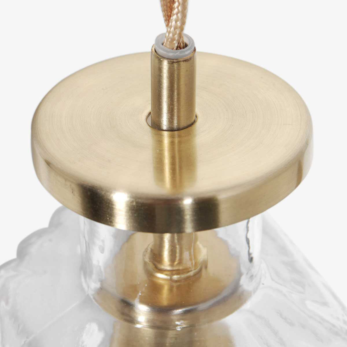 Hanglamp Grazio Glas 3492ME Messing met E14-fitting