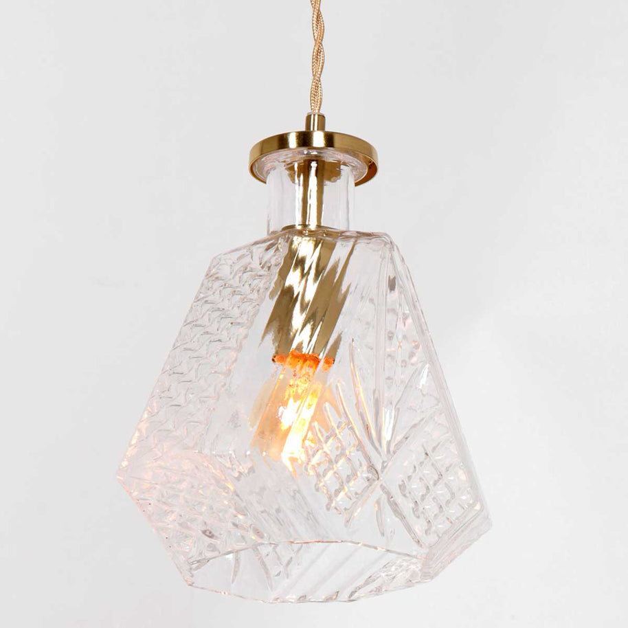 Hanglamp Grazio Glas 3492ME Messing met E14-fitting