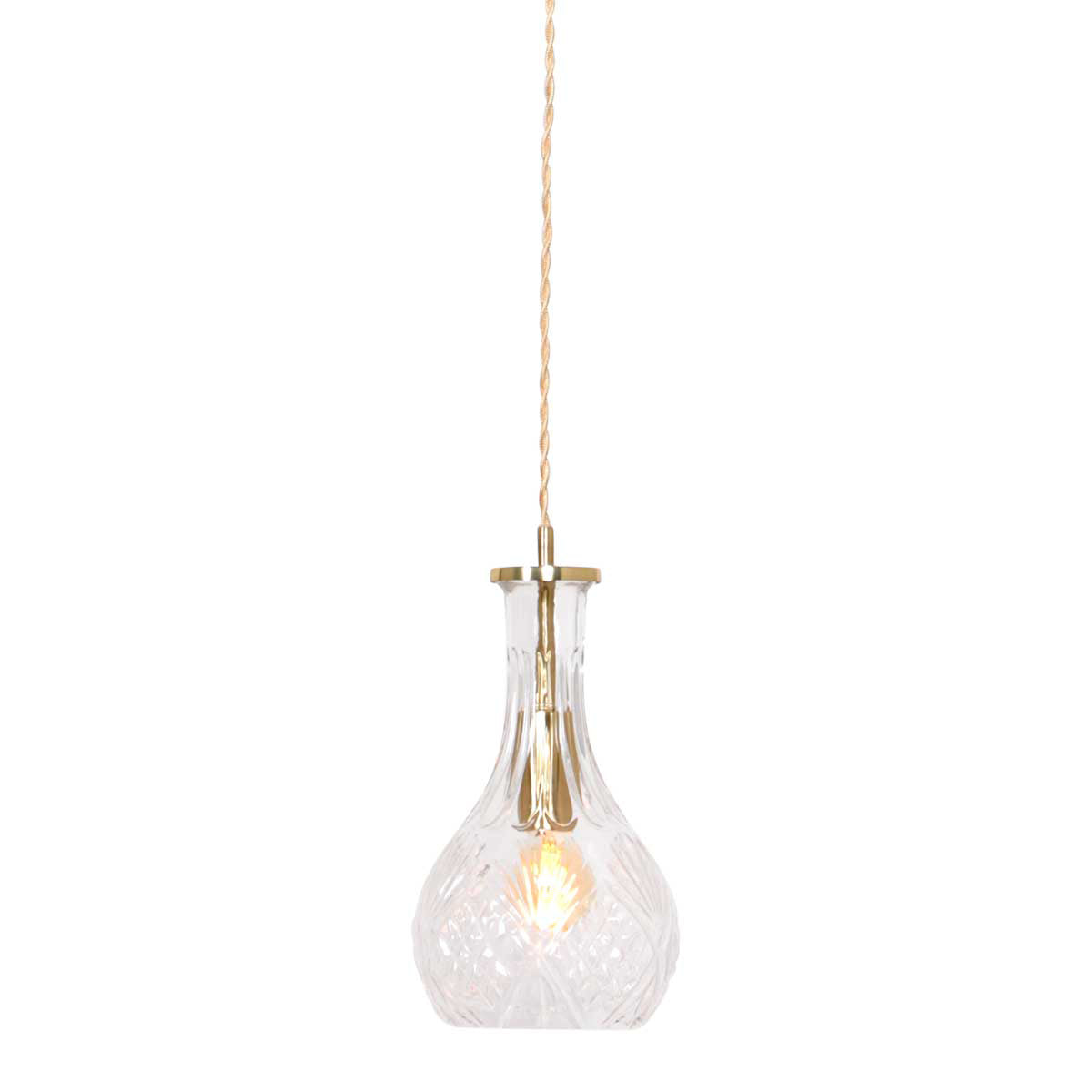 Hanglamp Grazio Glas 3493ME Messing met E14-fitting