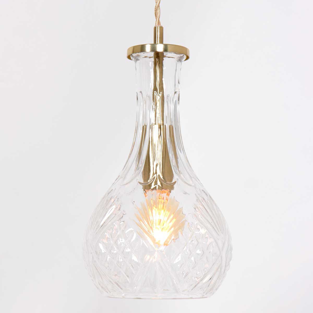 Hanglamp Grazio Glas 3493ME Messing met E14-fitting