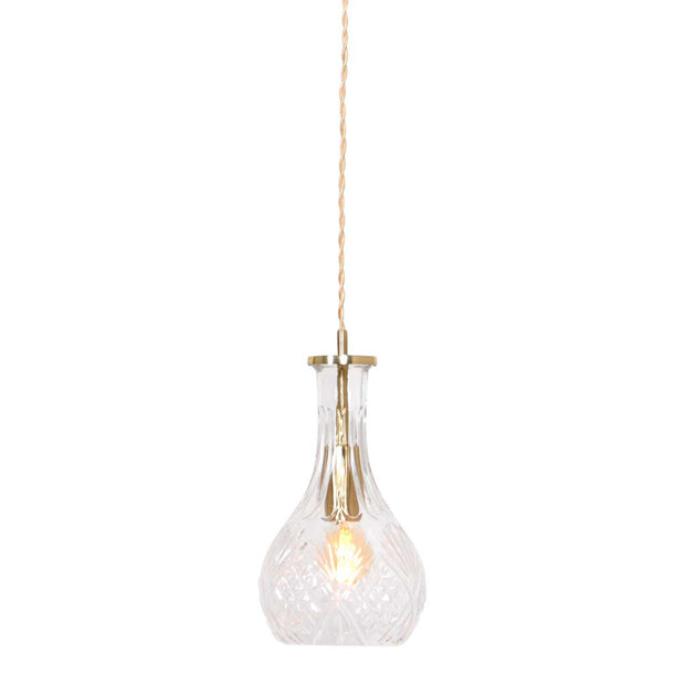 Hanglamp Grazio Glas 3493ME Messing met E14-fitting