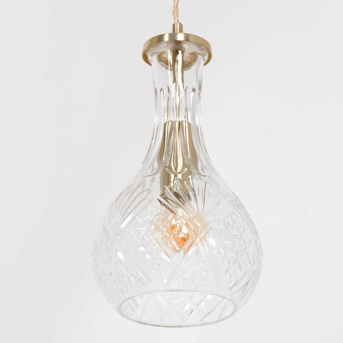 Hanglamp Grazio Glas 3493ME Messing met E14-fitting