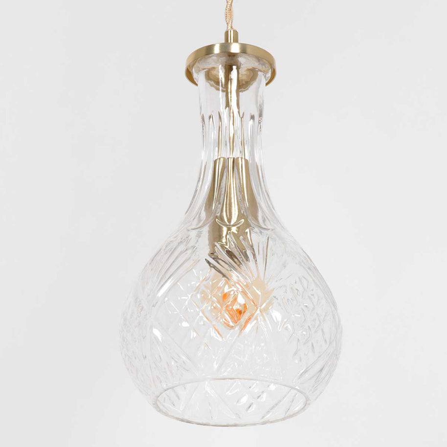 Hanglamp Grazio Glas 3493ME Messing met E14-fitting