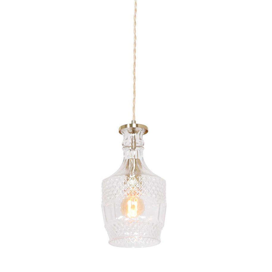 Hanglamp Grazio Glass 3494ME messing met E14-fitting