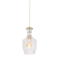Hanglamp Grazio Glass 3494ME messing met E14-fitting