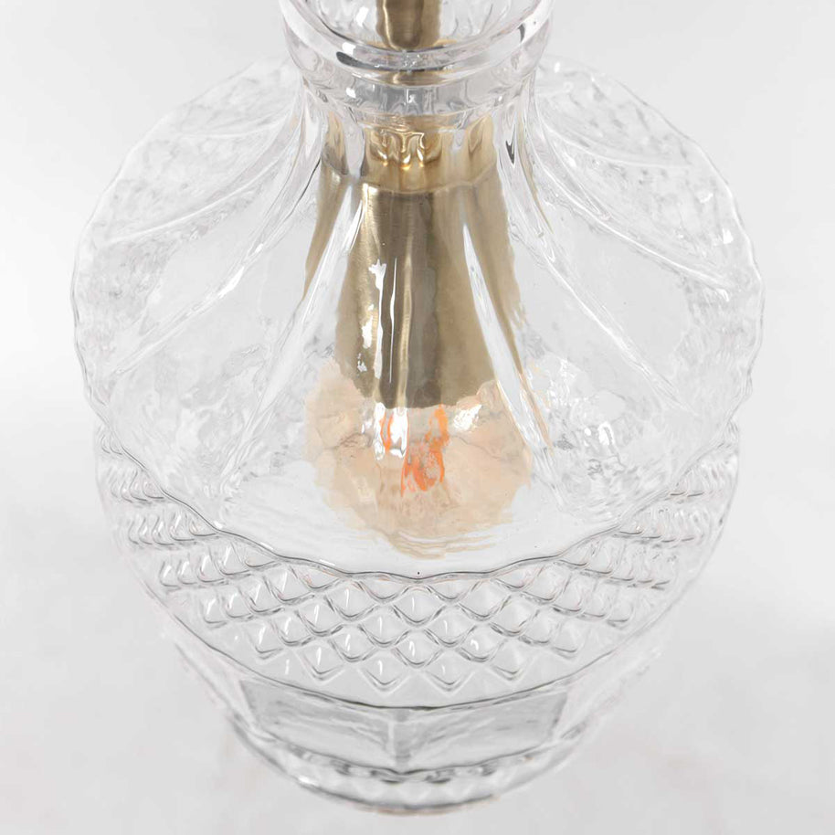 Hanglamp Grazio Glass 3494ME messing met E14-fitting