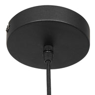 Hanglamp Bollique 3496ZW zwarte hanglamp met gerookt glas Ø20 cm