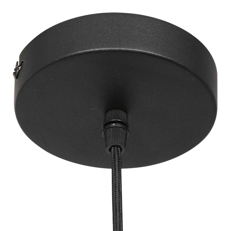 Hanglamp Bollique 3497ME, messing met amberglas Ø25 cm