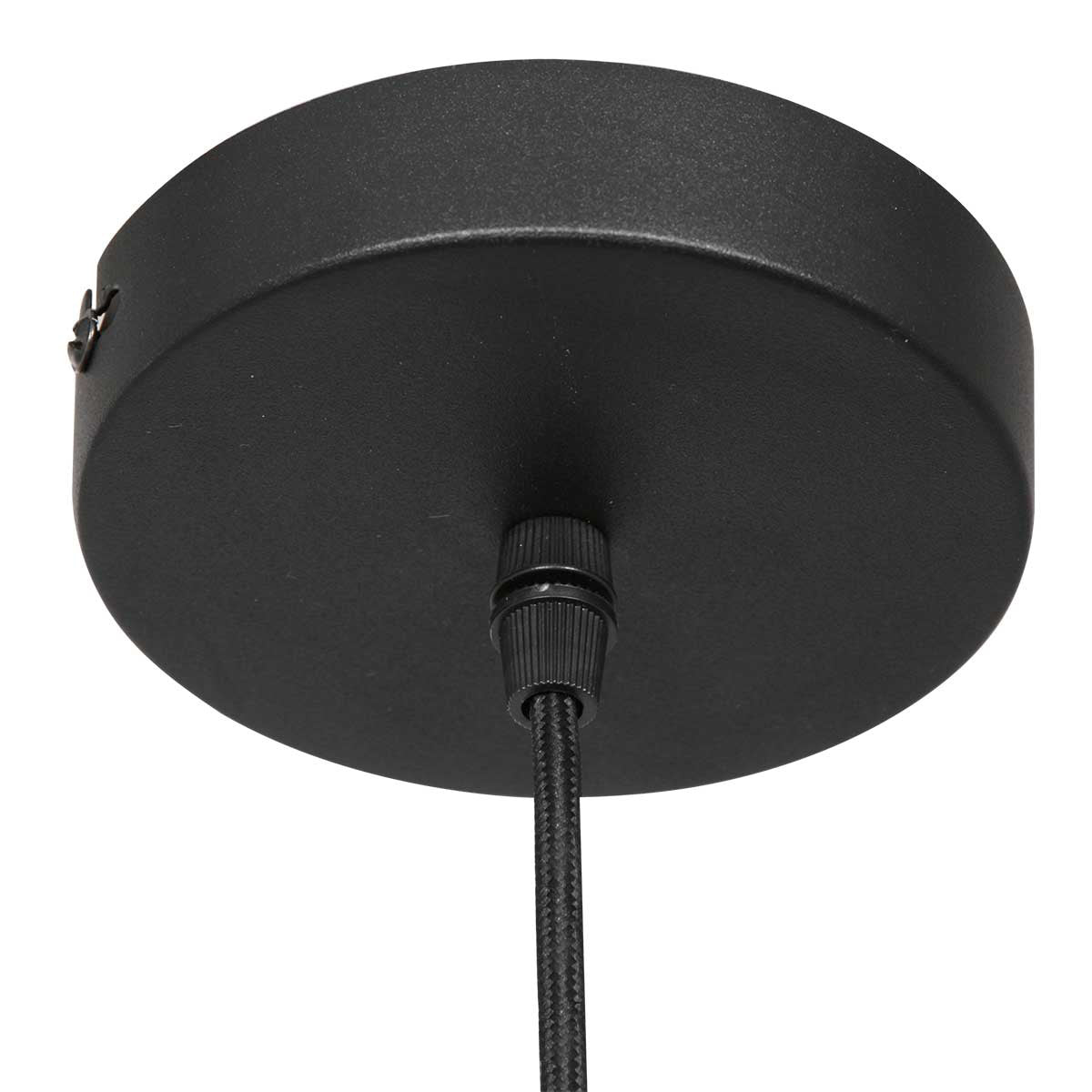 Hanglamp Bollique 3497ZW zwarte lamp met smoke glas Ø25 cm