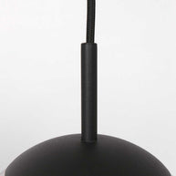 Hanglamp Bollique 3497ZW zwarte lamp met smoke glas Ø25 cm