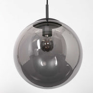 Hanglamp Bollique 3498ZW zwart met rookglas Ø 30 cm