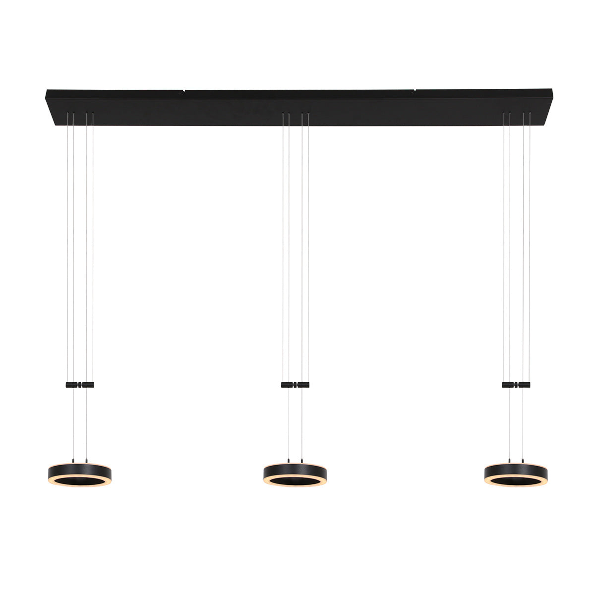 Hanglamp Piola 3501ZW Zwart 3 lichts