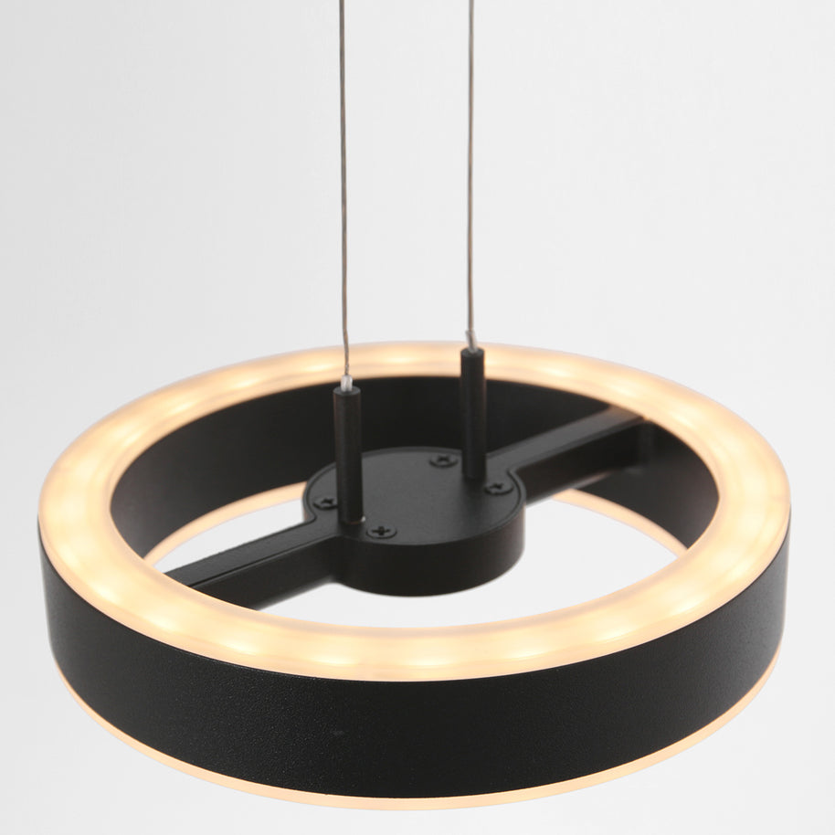 Hanglamp Piola 3501ZW Zwart 3 lichts