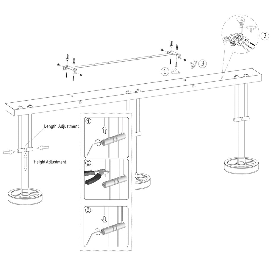 Hanglamp Piola 3501ZW Zwart 3 lichts