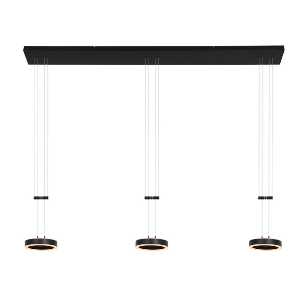 Hanglamp Piola 3501ZW Zwart 3 lichts