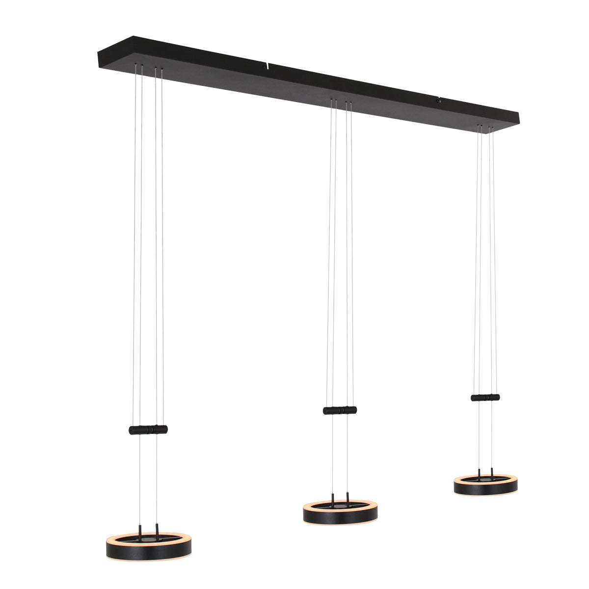 Hanglamp Piola 3501ZW Zwart 3 lichts
