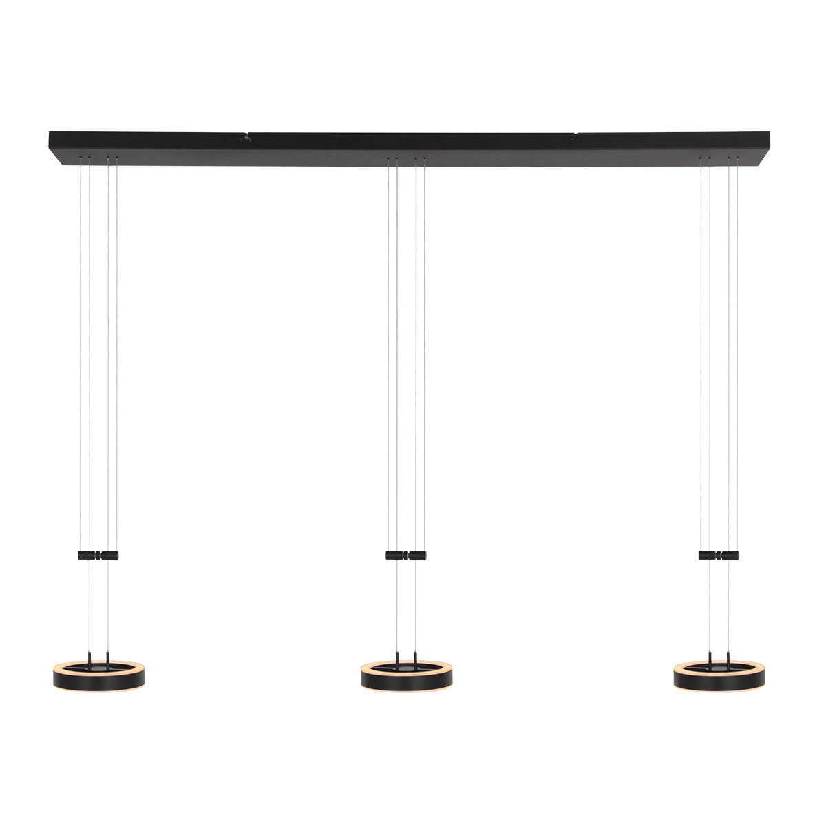 Hanglamp Piola 3501ZW Zwart 3 lichts
