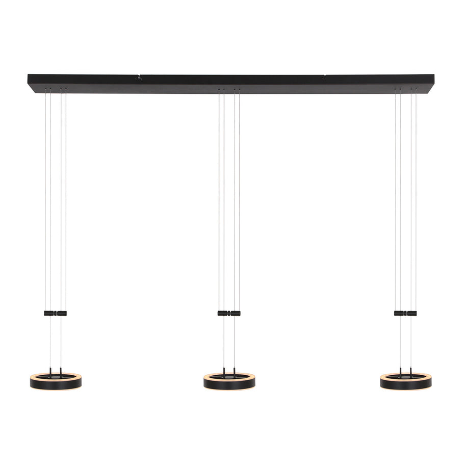 Hanglamp Piola 3501ZW Zwart 3 lichts