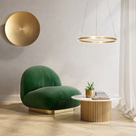 Hanglamp Ringlux 3502GO goudkleurige LED-ringlamp Ø60 cm