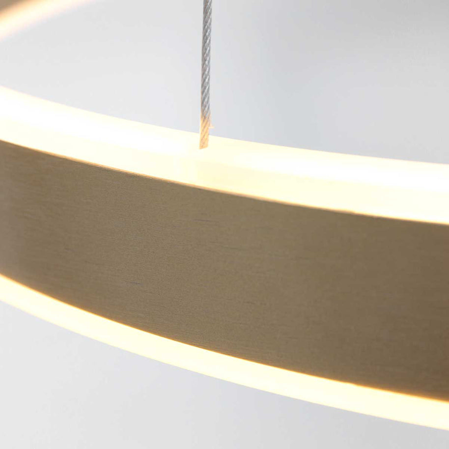 Hanglamp Ringlux 3502GO goudkleurige LED-ringlamp Ø60 cm
