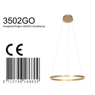 Hanglamp Ringlux 3502GO goudkleurige LED-ringlamp Ø60 cm
