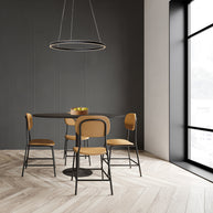 Hanglamp Ringlux 3502ZW zwarte LED ringlamp Ø 60 cm