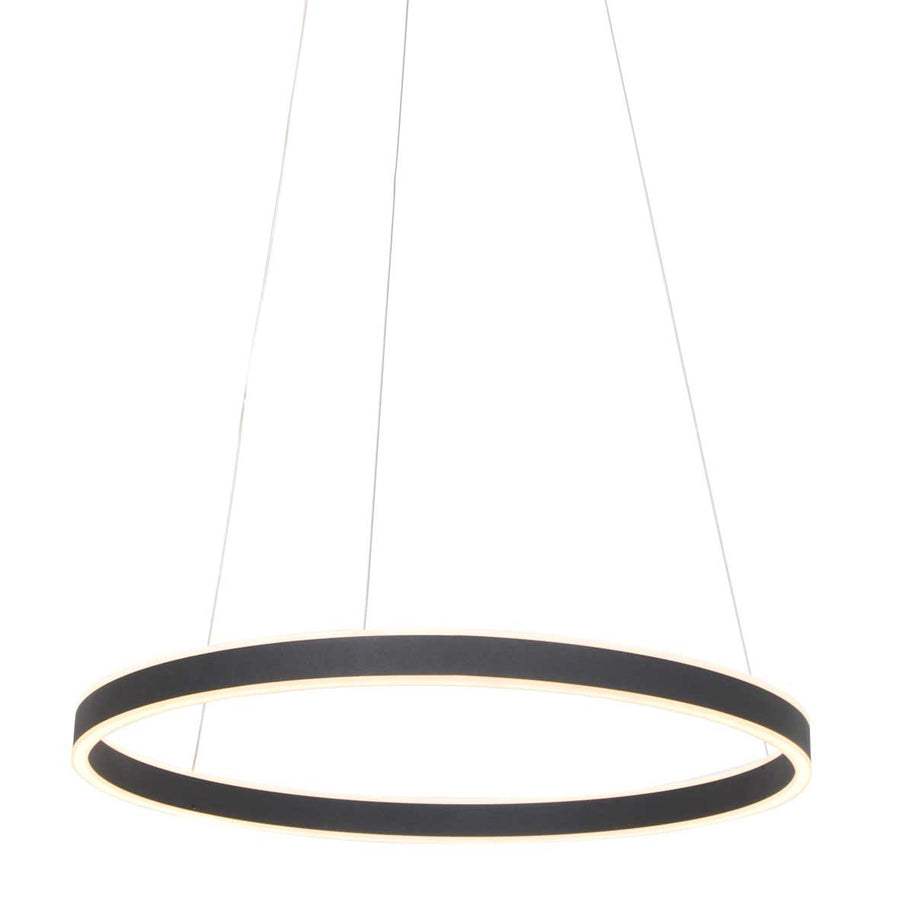 Hanglamp Ringlux 3502ZW zwarte LED ringlamp Ø 60 cm