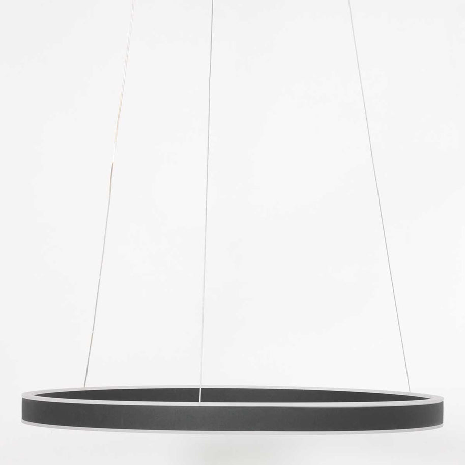 Hanglamp Ringlux 3502ZW zwarte LED ringlamp Ø 60 cm