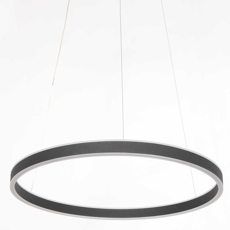 Hanglamp Ringlux 3502ZW zwarte LED ringlamp Ø 60 cm
