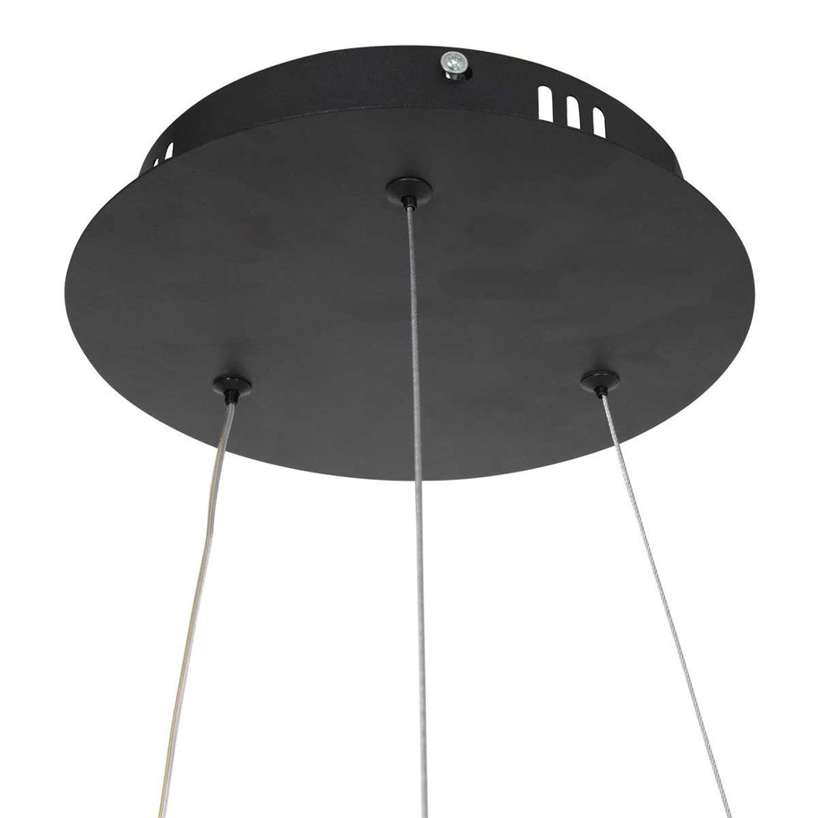 Hanglamp Ringlux 3502ZW zwarte LED ringlamp Ø 60 cm