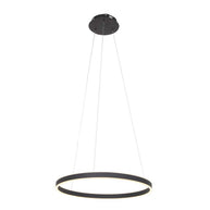 Hanglamp Ringlux 3502ZW zwarte LED ringlamp Ø 60 cm