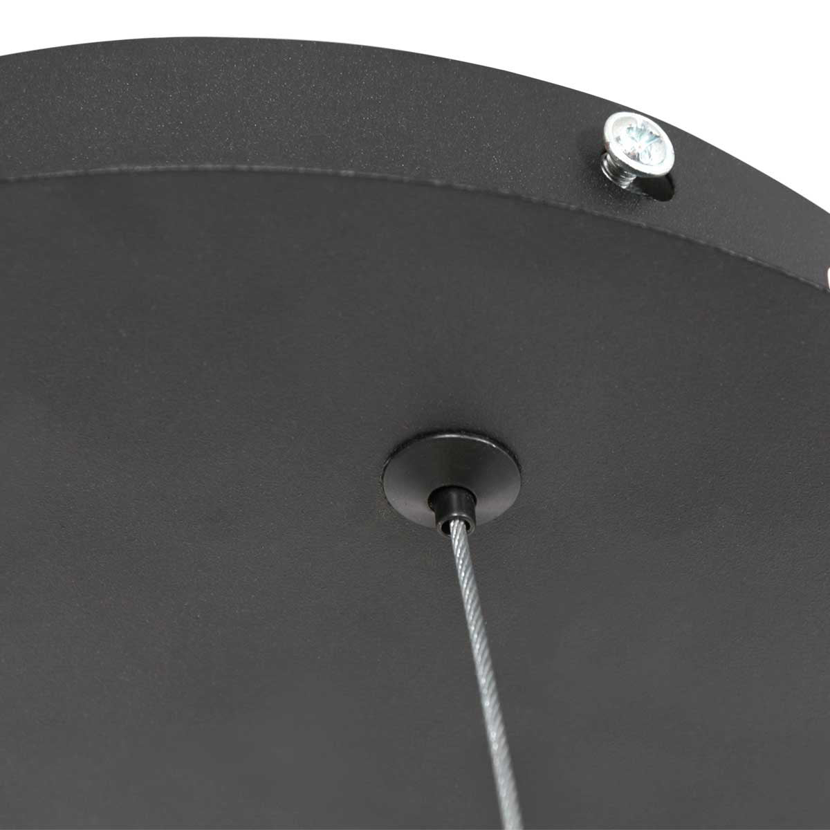 Hanglamp Ringlux 3502ZW zwarte LED ringlamp Ø 60 cm