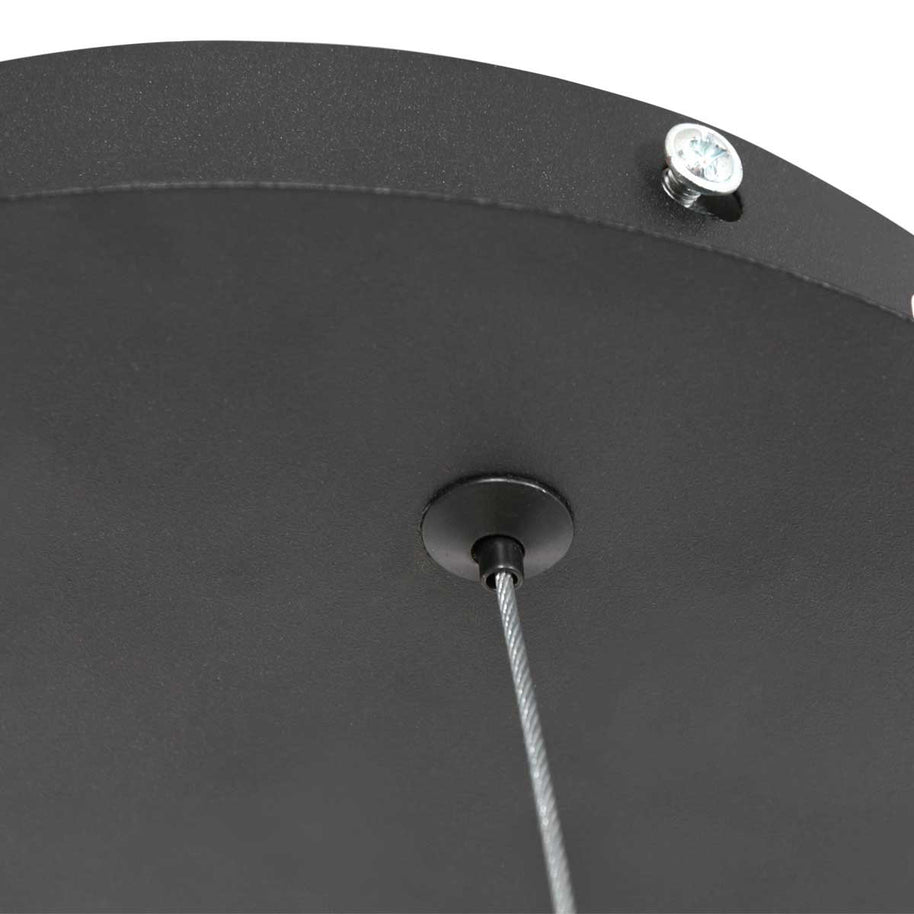 Hanglamp Ringlux 3502ZW zwarte LED ringlamp Ø 60 cm