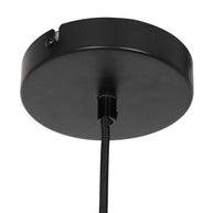 Hanglamp Capos 3511ZW zwart met jute E27-fitting