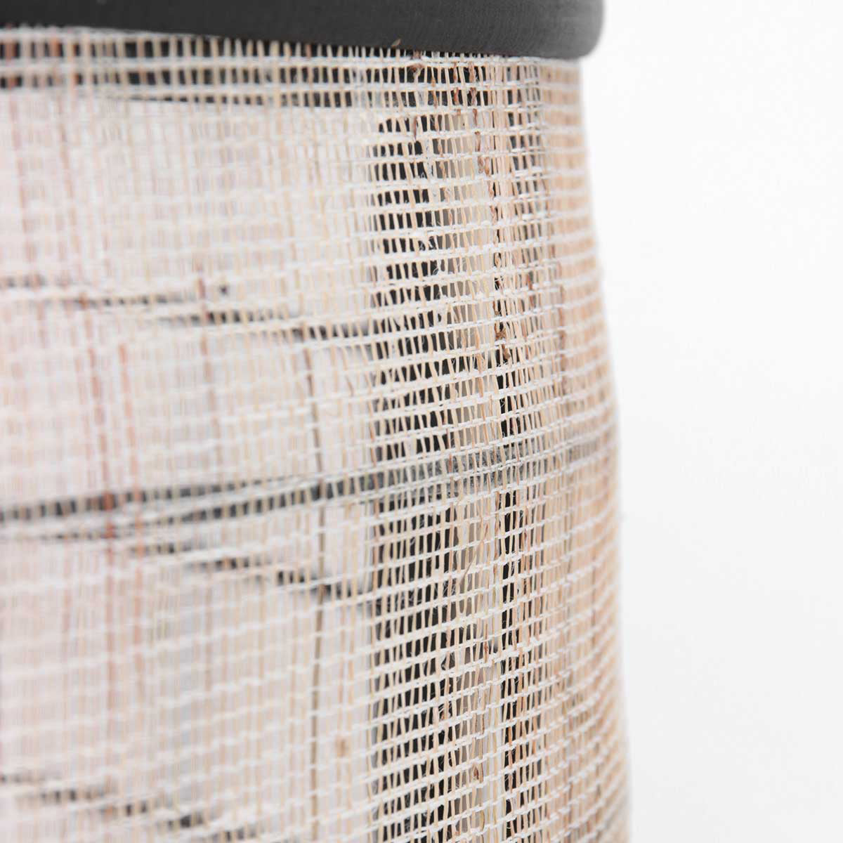 Hanglamp Capos 3511ZW zwart met jute E27-fitting