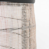 Hanglamp Capos 3511ZW zwart met jute E27-fitting